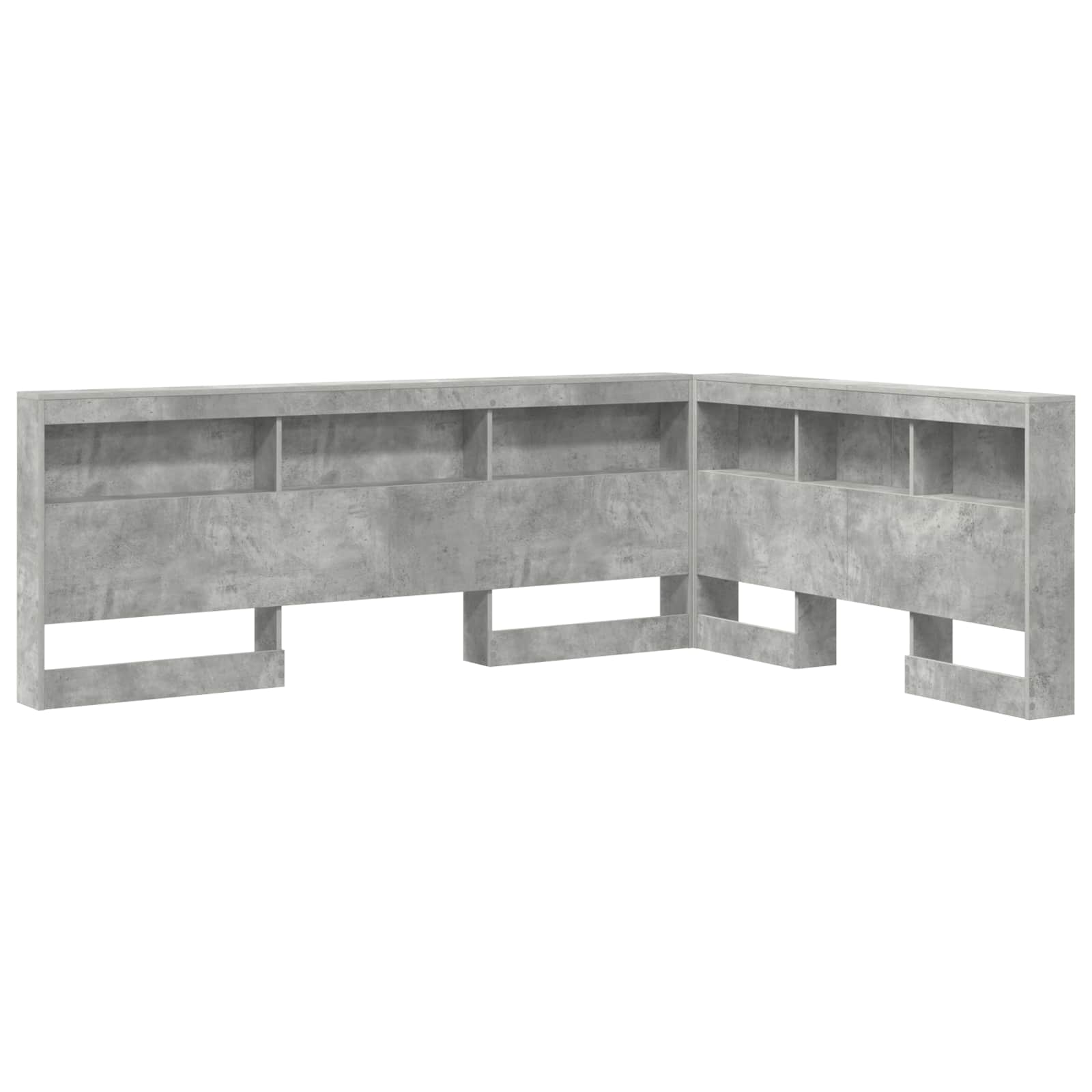 Tête de lit de rangement Gris béton 140 cm Bois d'ingénierie - XIOS