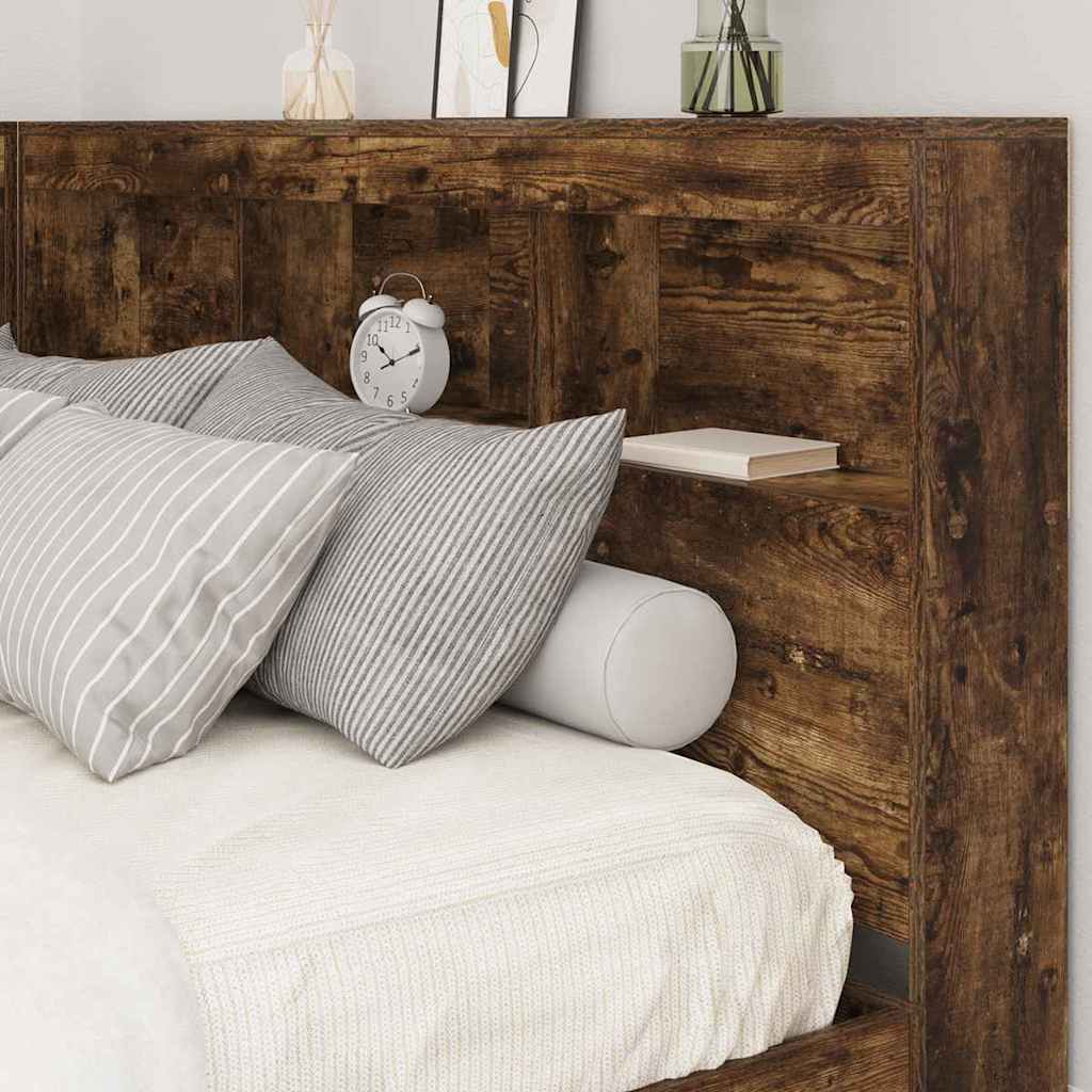 Tête de lit de rangement Chêne fumé 150 cm Bois d'ingénierie - XIOS