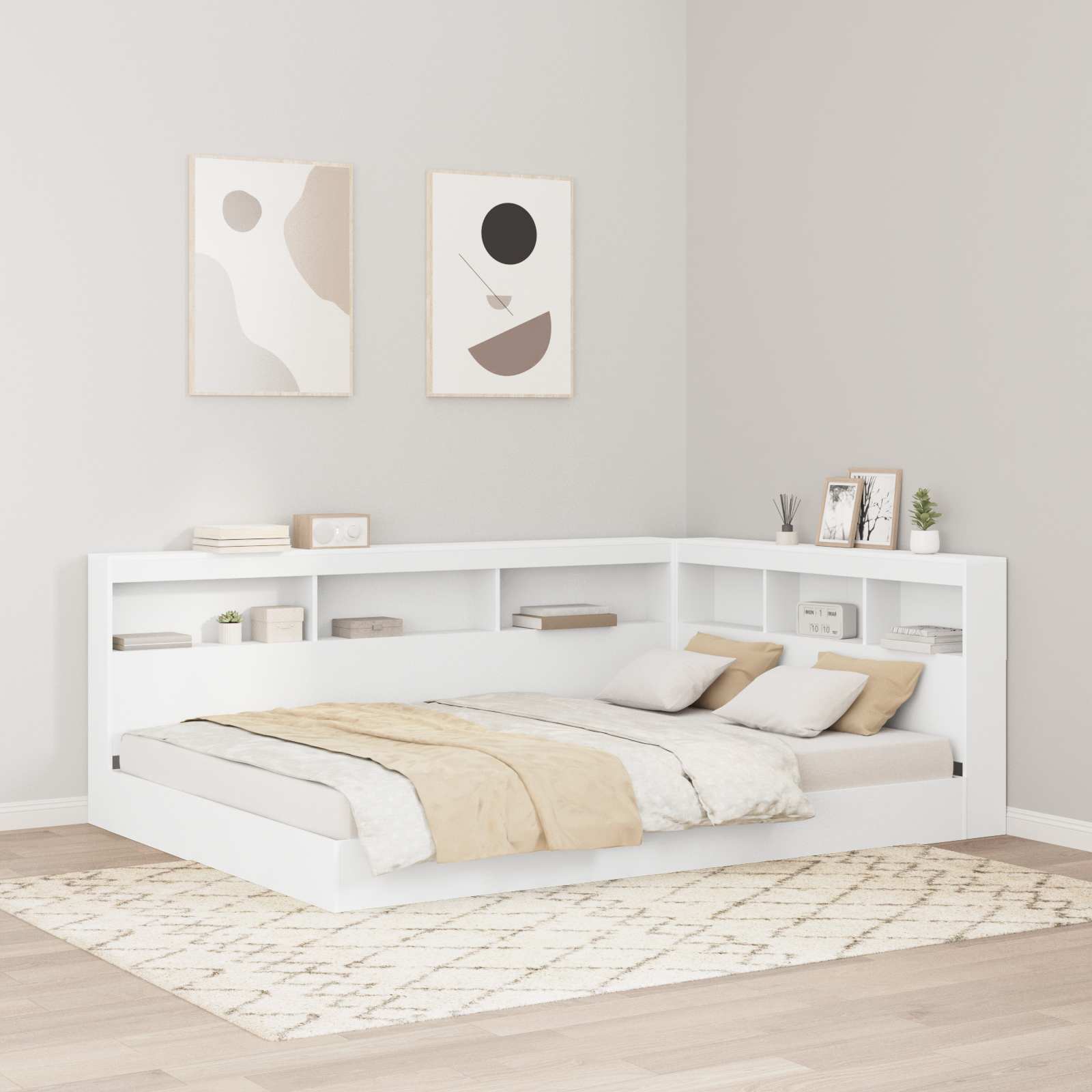 Tête de lit de rangement Blanc 160 cm Bois d'ingénierie - XIOS
