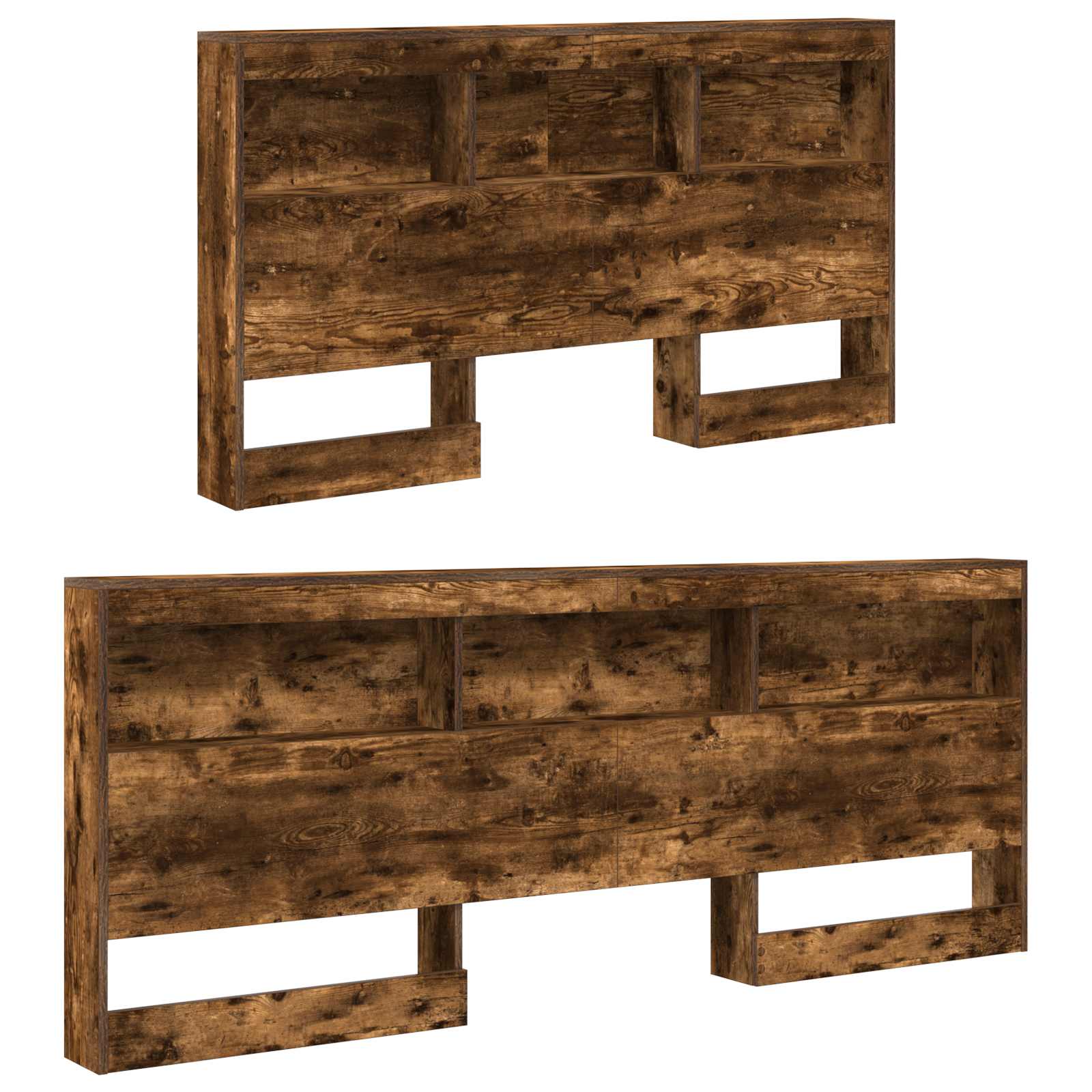 Tête de lit de rangement Chêne fumé 160 cm Bois d'ingénierie