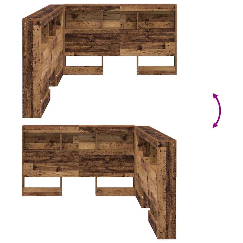 Tête de lit de rangement Bois ancien 120 cm Bois d'ingénierie - XIOS