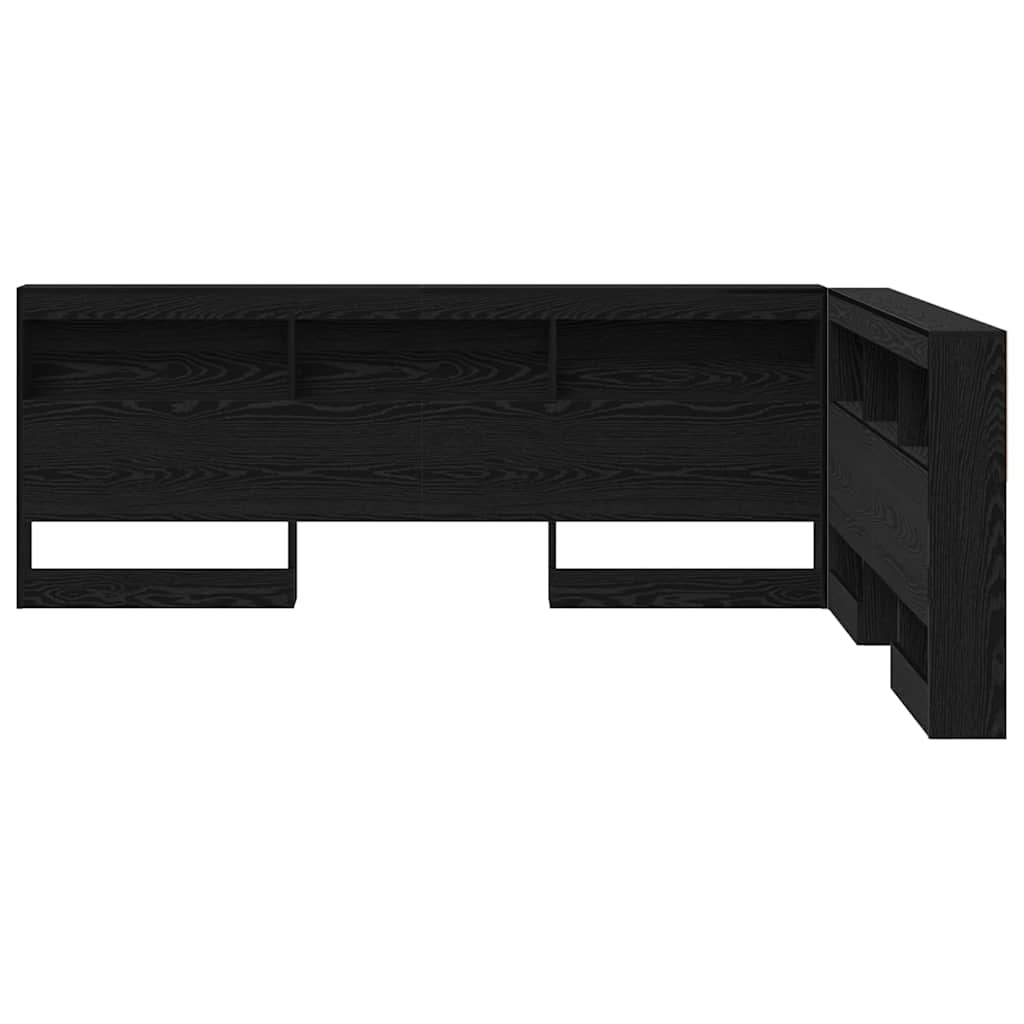 Tête de lit de rangement Chêne noir 140 cm Bois d'ingénierie - XIOS