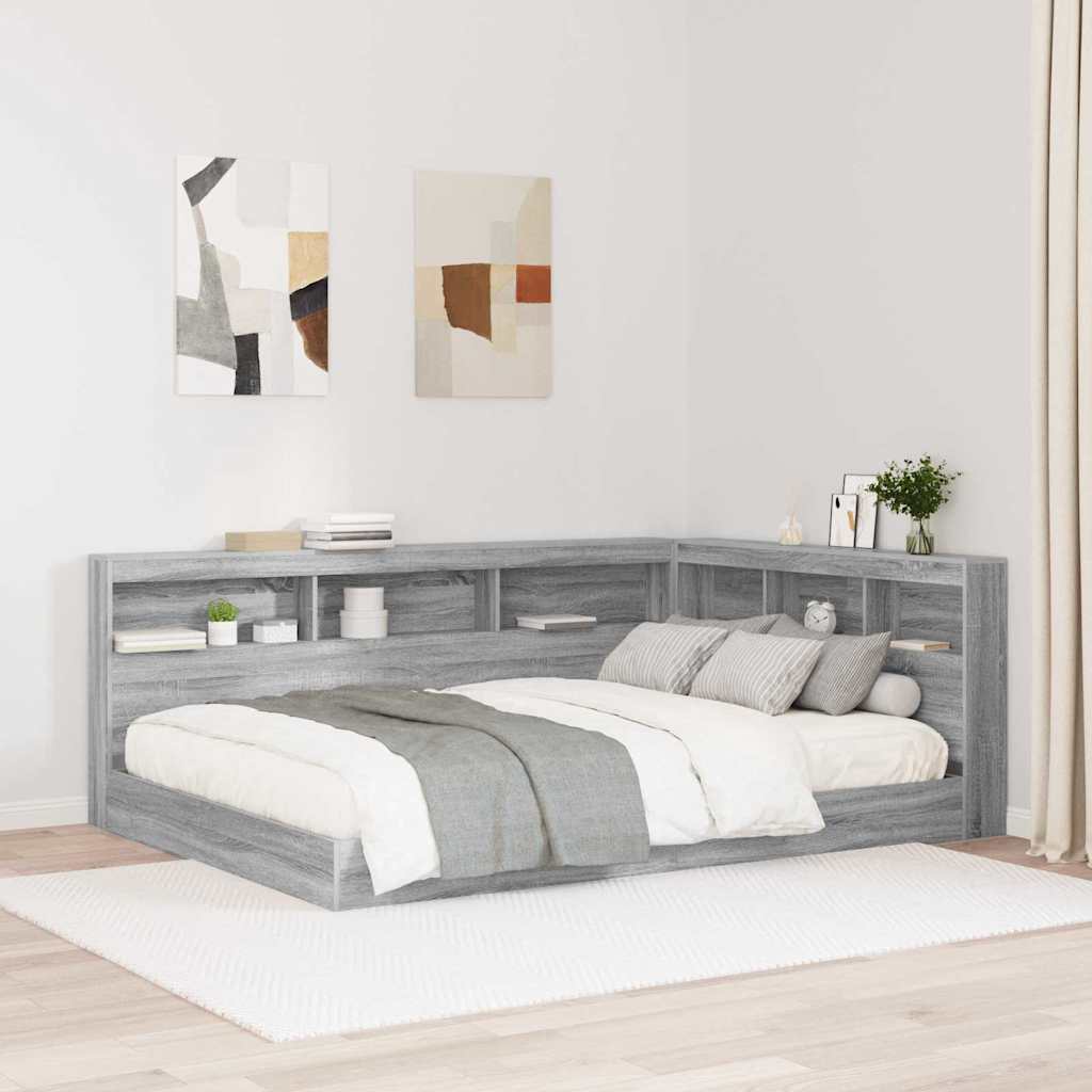 Tête de lit de rangement Sonoma gris 135 cm Bois d'ingénierie - XIOS