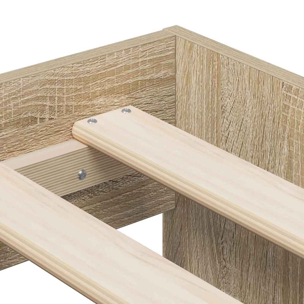 Cadre de lit avec rangement Chêne Sonoma 244 x 127 x 53.5 cm - XIOS