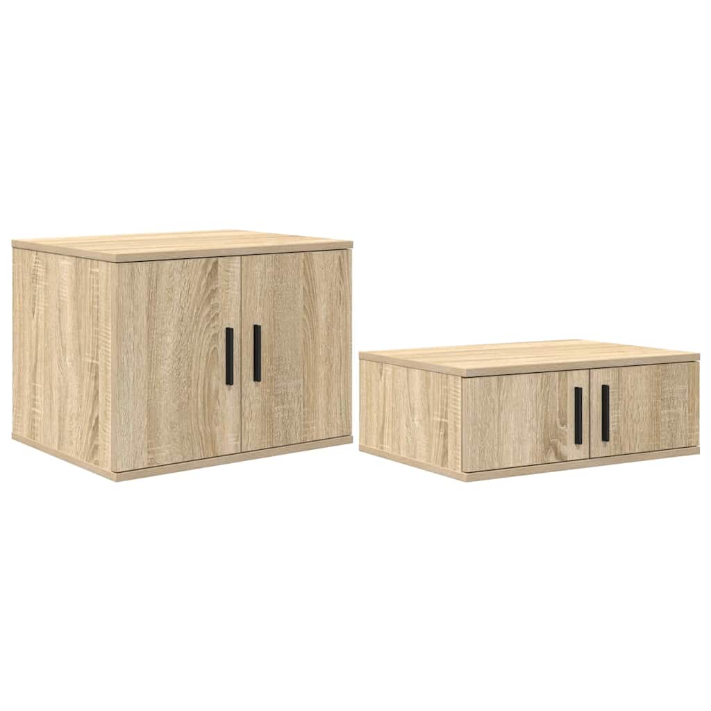 Cadre de lit avec rangement Chêne Sonoma 244 x 127 x 53.5 cm - XIOS