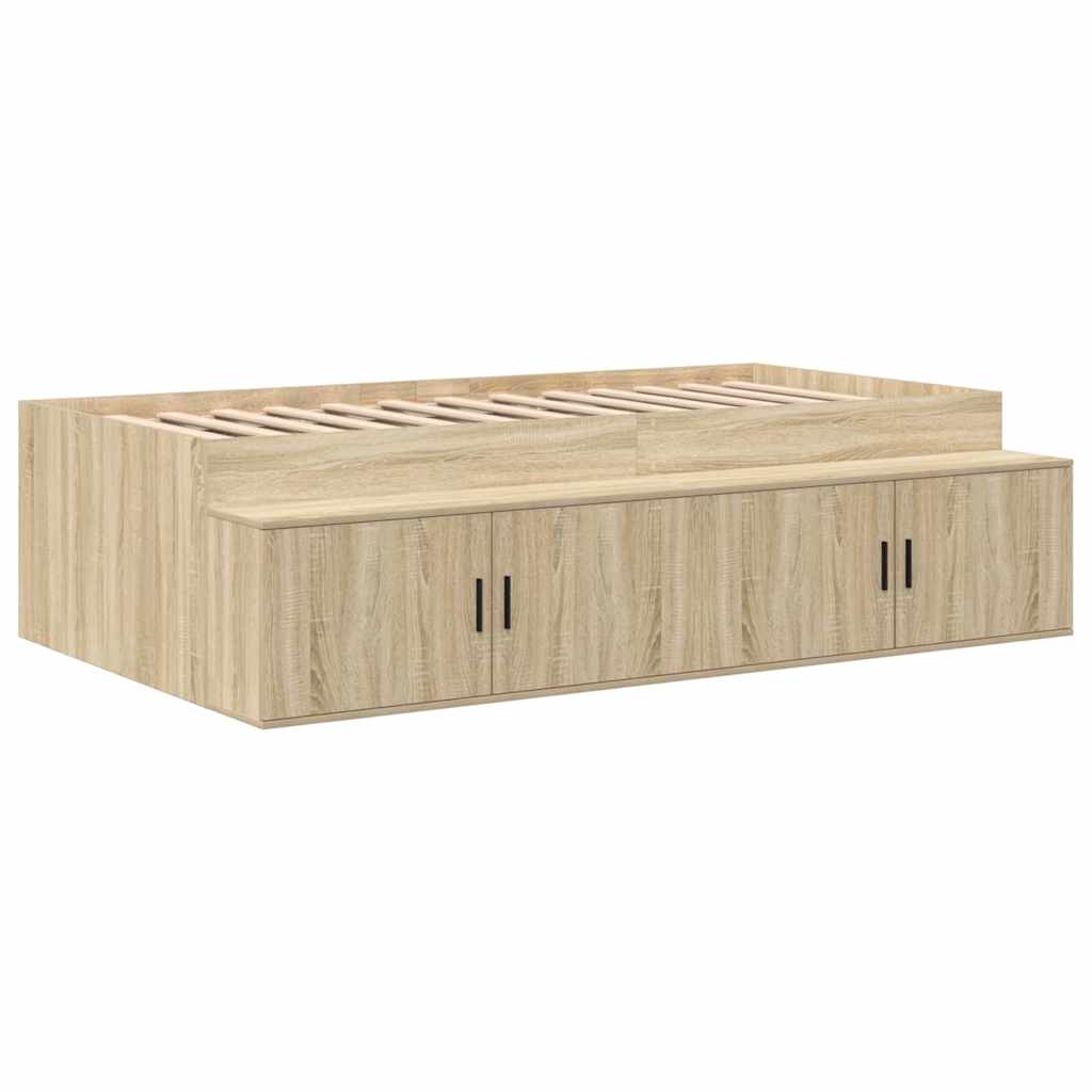 Cadre de lit avec rangement Chêne Sonoma 244 x 127 x 53.5 cm - XIOS