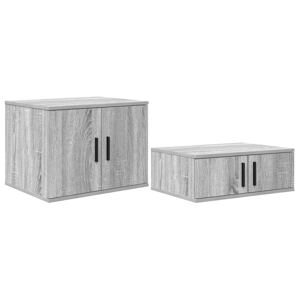 Cadre de lit avec rangement Sonoma gris 244 x 127 x 53.5 cm - XIOS