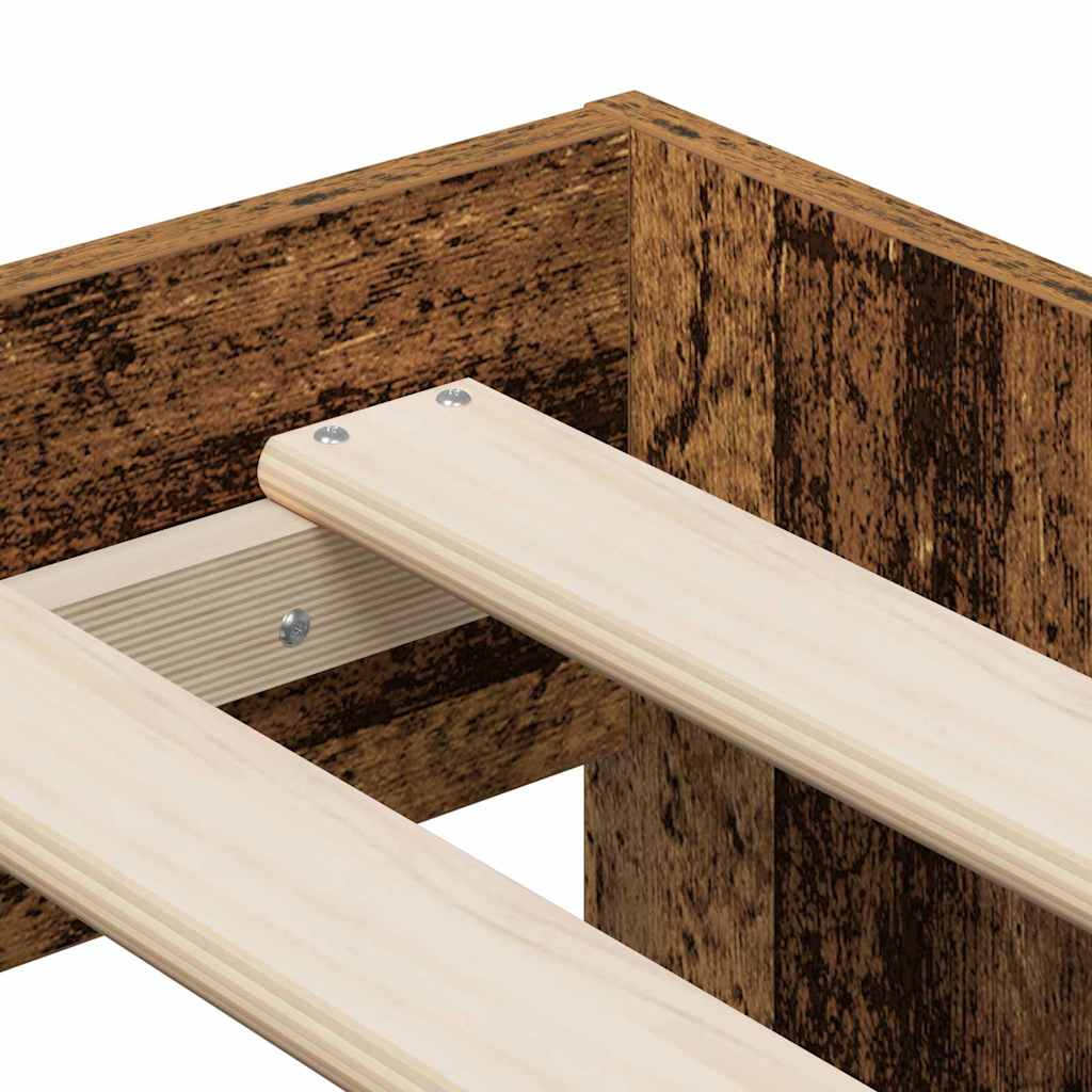 Cadre de lit avec rangement Bois ancien 244 x 127 x 53.5 cm - XIOS