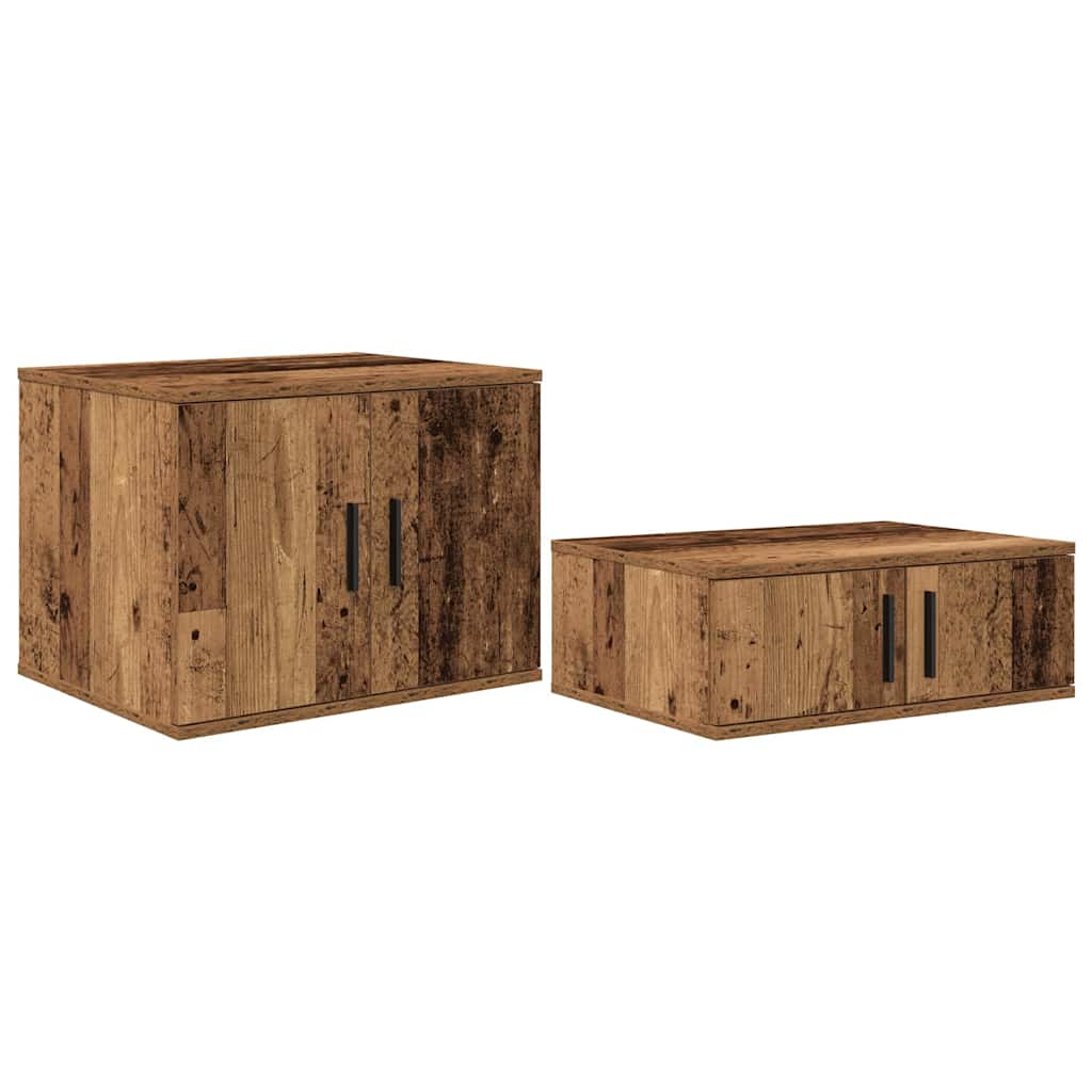 Cadre de lit avec rangement Bois ancien 244 x 127 x 53.5 cm - XIOS
