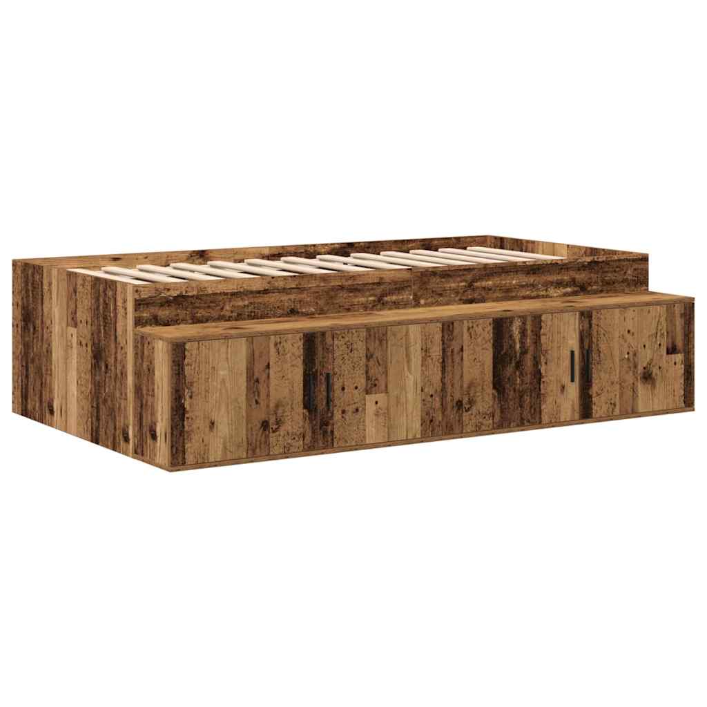 Cadre de lit avec rangement Bois ancien 244 x 118 x 53,5 cm - XIOS