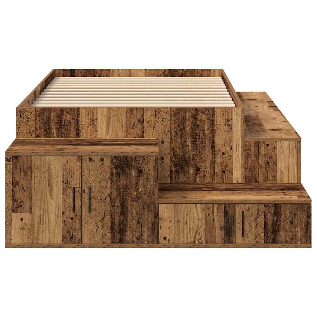 Cadre de lit avec rangement Bois ancien 234 x 118 x 53.5 cm - XIOS