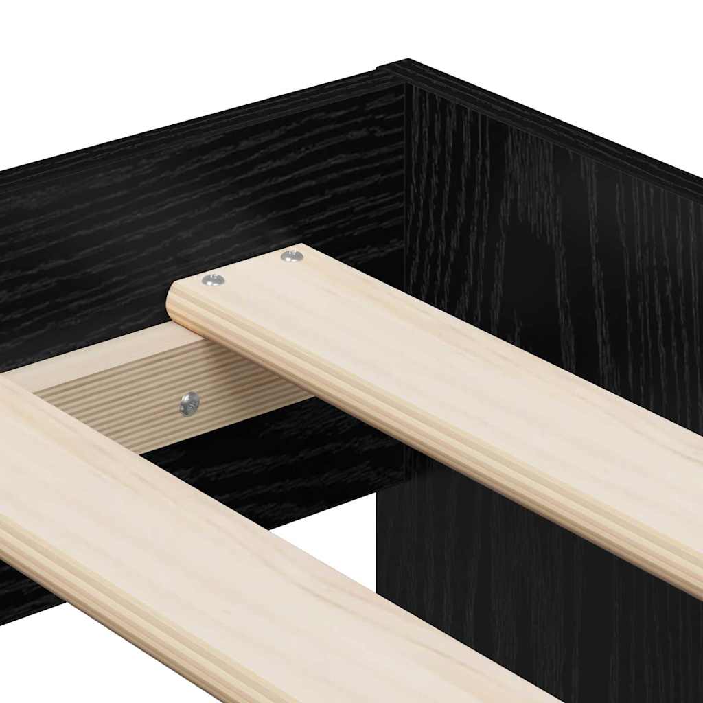 Cadre de lit avec rangement Chêne noir 234 x 103 x 53.5 cm - XIOS