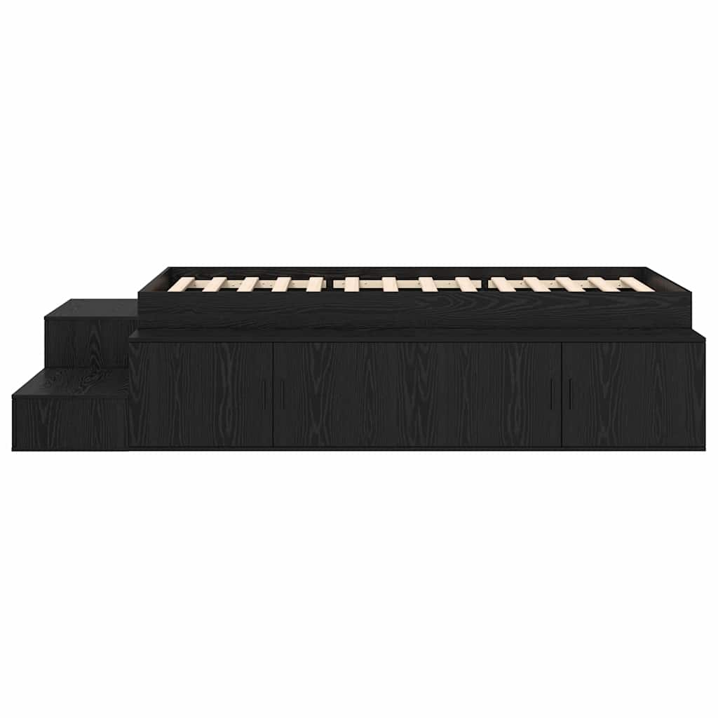 Cadre de lit avec rangement Chêne noir 234 x 103 x 53.5 cm - XIOS