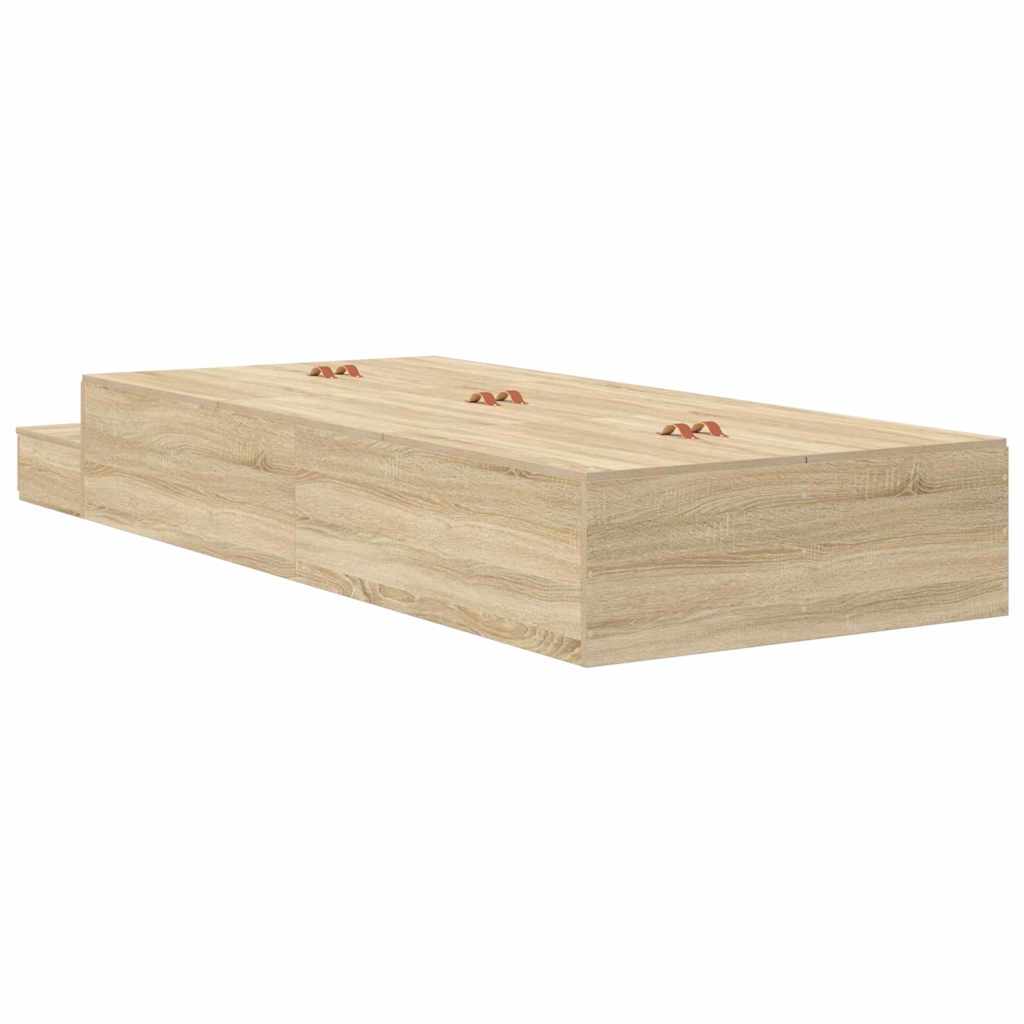 Cadre de lit avec rangement Chêne Sonoma 236.5 x 80 x 31.5 cm - XIOS