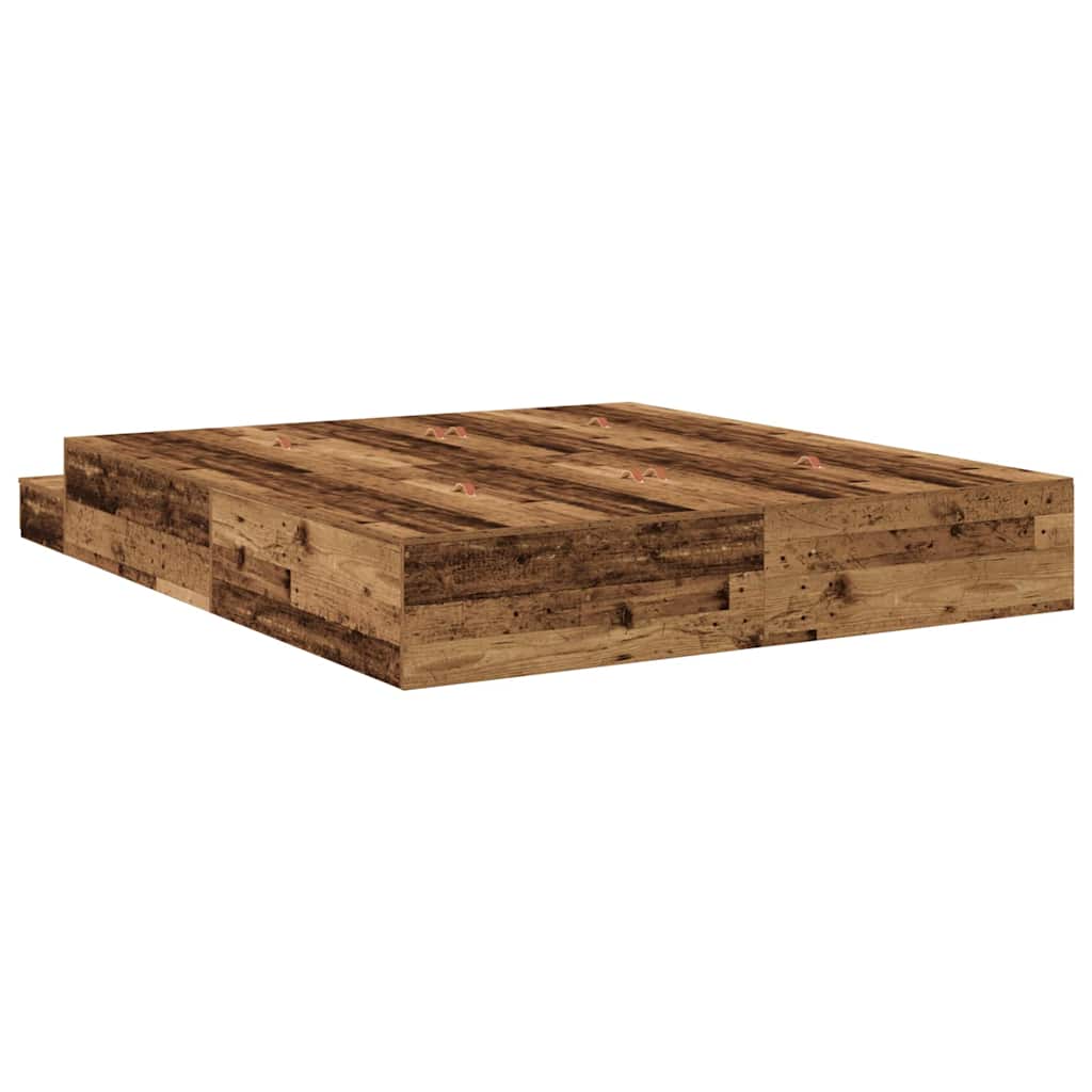 Cadre de lit avec rangement Bois ancien 236.5 x 200 x 31.5 cm - XIOS