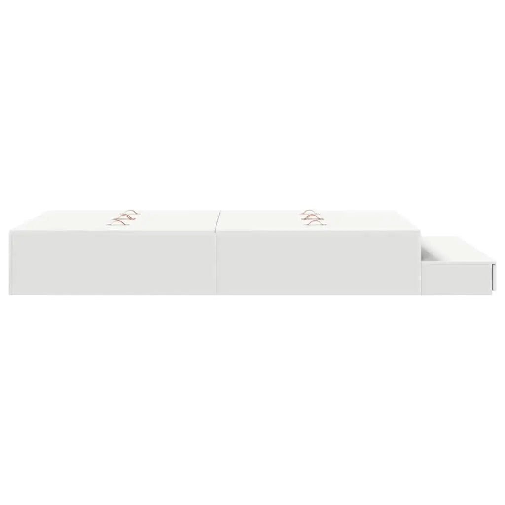 Cadre de lit avec rangement Blanc 120 cm Bois d’ingénierie - XIOS