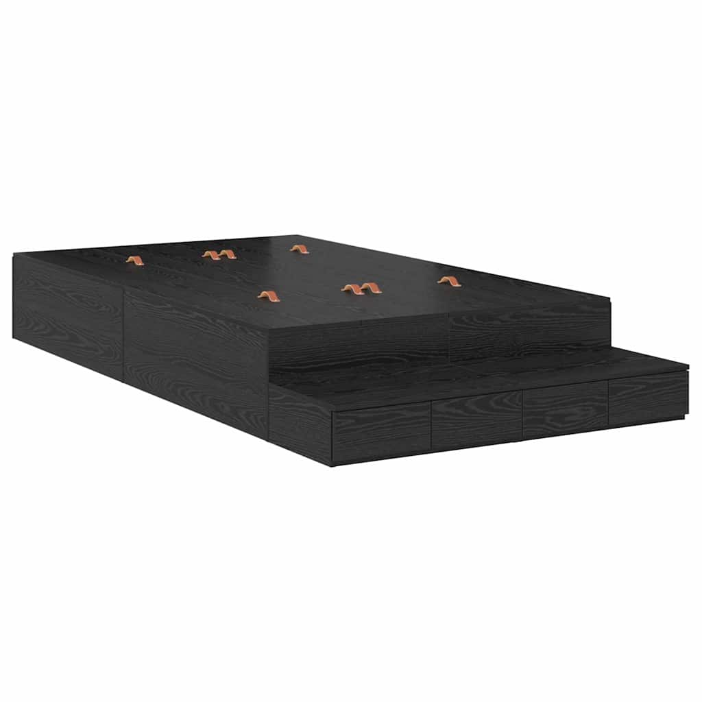Cadre de lit avec rangement Chêne noir 236.5 x 120 x 31.5 cm - XIOS