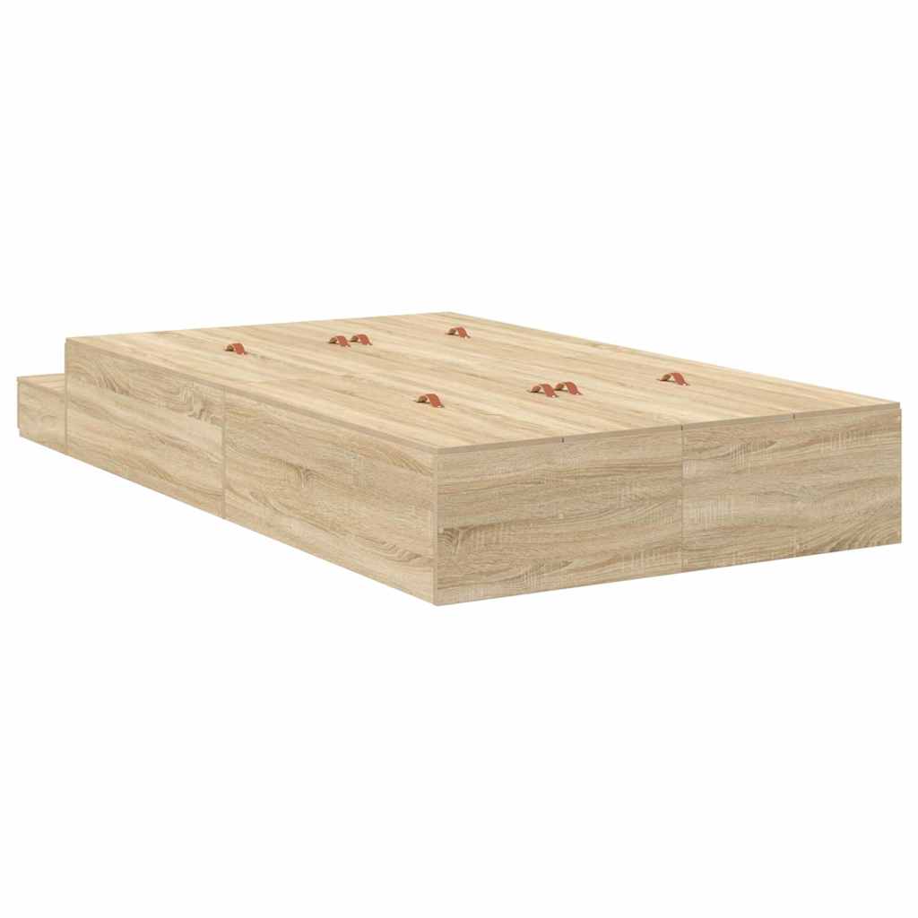 Cadre de lit avec rangement avec tiroir Chêne Sonoma 120 cm - XIOS