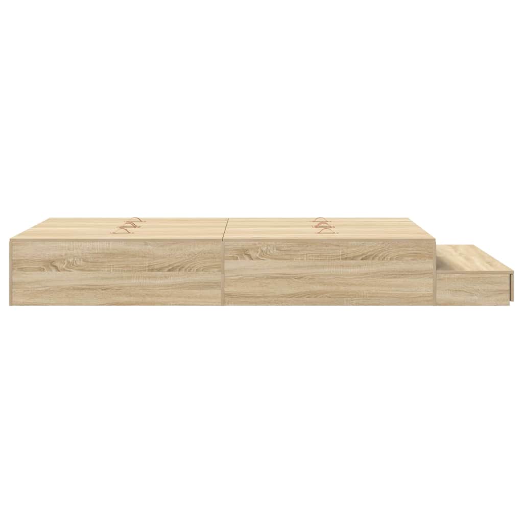 Cadre de lit avec rangement avec tiroir Chêne Sonoma 120 cm - XIOS