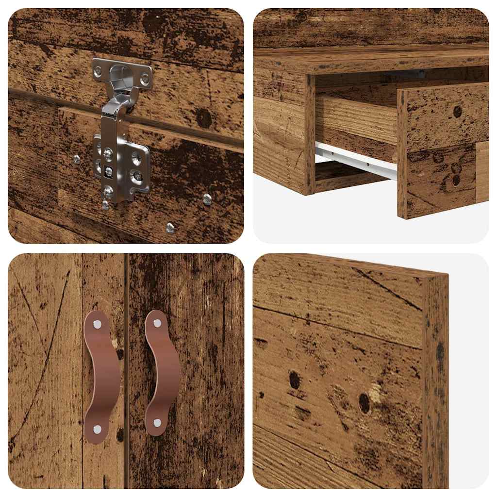 Cadre de lit avec rangement Bois ancien 236.5 x 150 x 31.5 cm - XIOS
