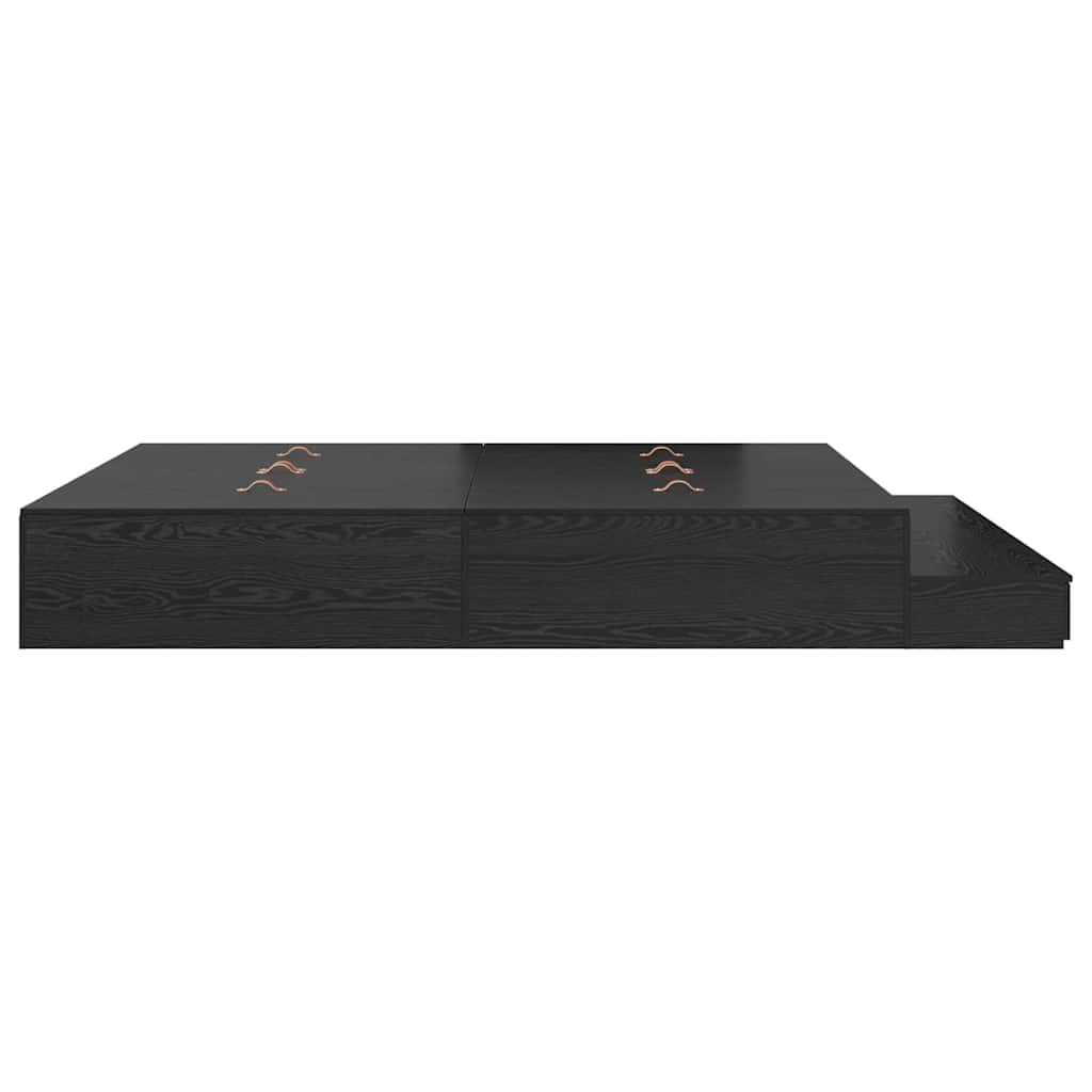 Cadre de lit avec rangement Chêne noir 236,5 x 180 x 31,5 cm - XIOS
