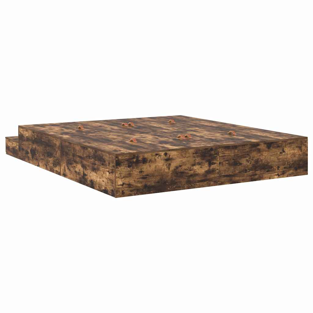 Cadre de lit avec rangement Chêne fumé 236,5 x 180 x 31,5 cm - XIOS
