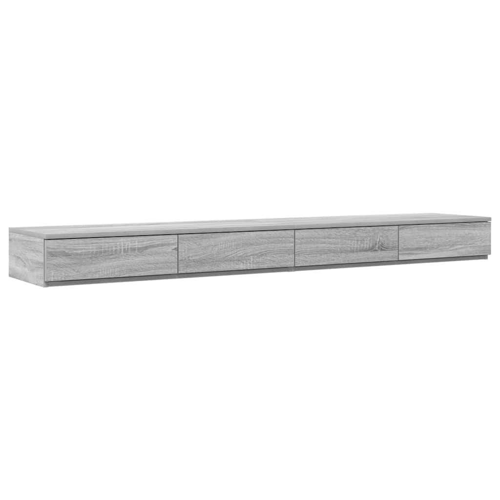 Cadre de lit avec rangement Sonoma gris 236,5 x 180 x 31,5 cm - XIOS