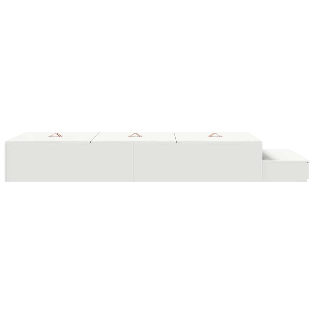 Cadre de lit avec rangement Blanc 226.5 x 90 x 31.5 cm - XIOS