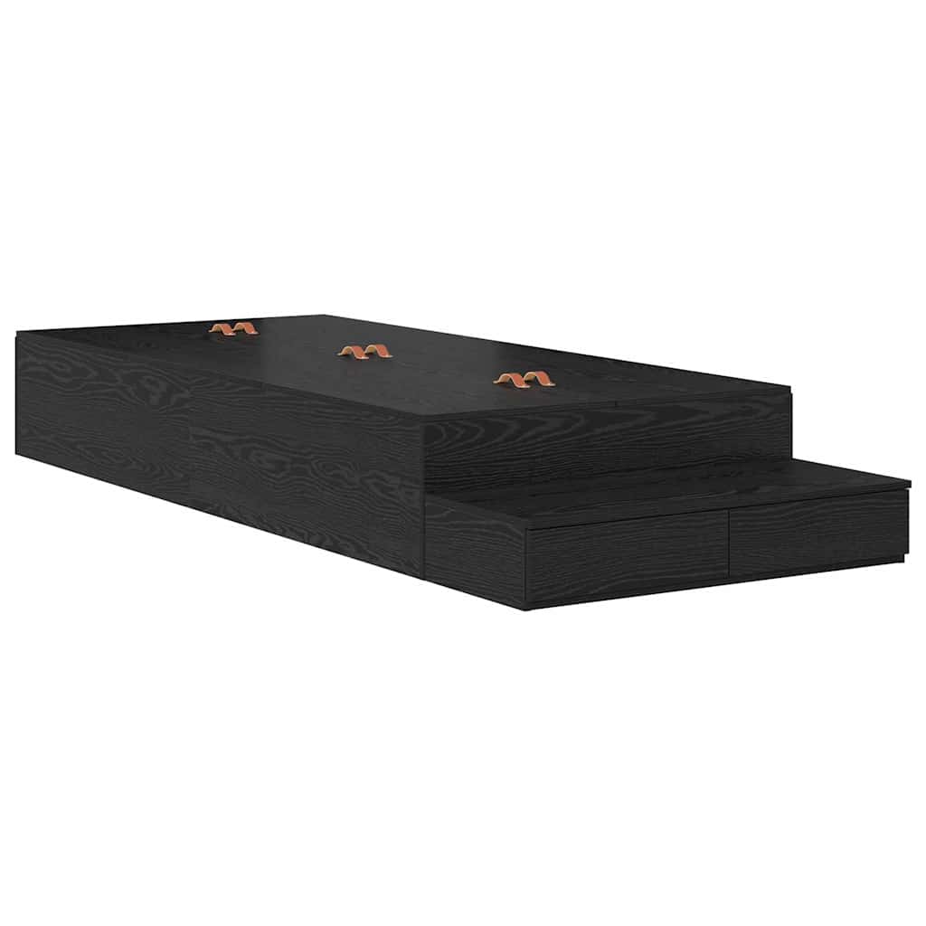 Cadre de lit avec rangement Chêne noir 226,5 x 75 x 31,5 cm - XIOS