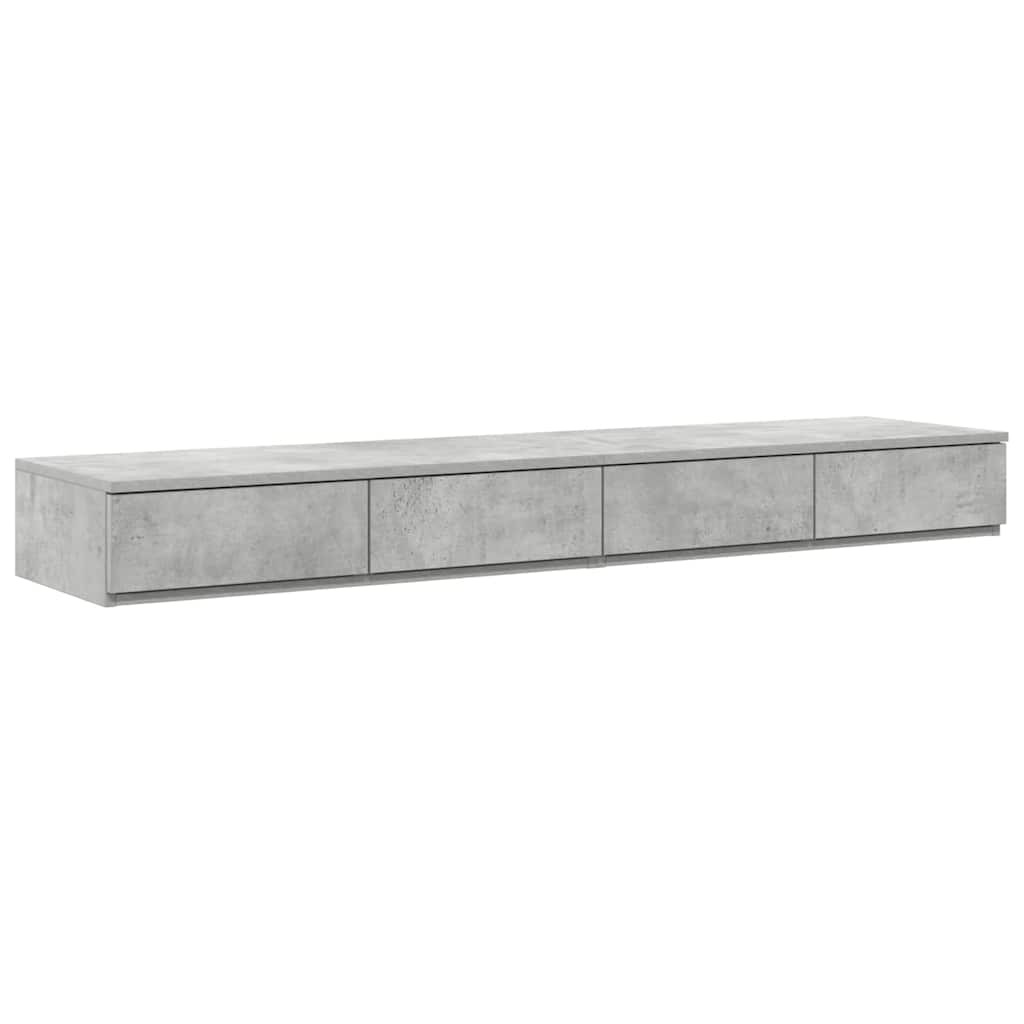 Cadre de lit avec rangement Gris béton 226.5 x 135 x 31.5 cm - XIOS