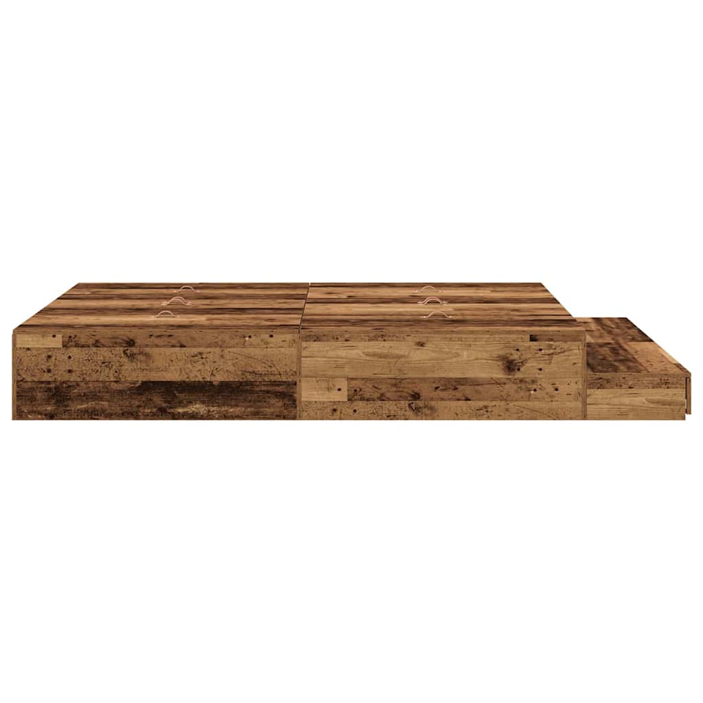 Cadre de lit avec rangement avec tiroir Bois Ancien 135 cm - XIOS