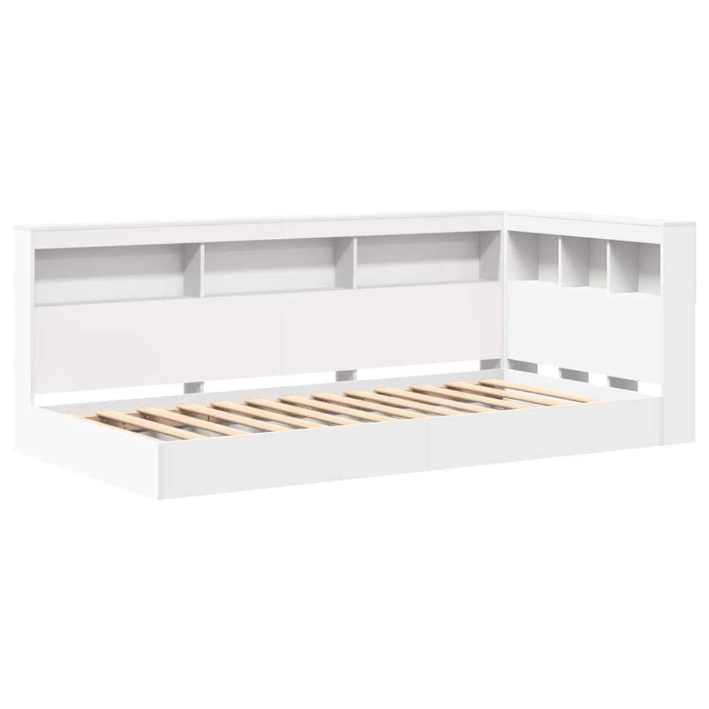 Lit Bibliothèque Blanc 100 x 200 cm Bois d'ingénierie - XIOS