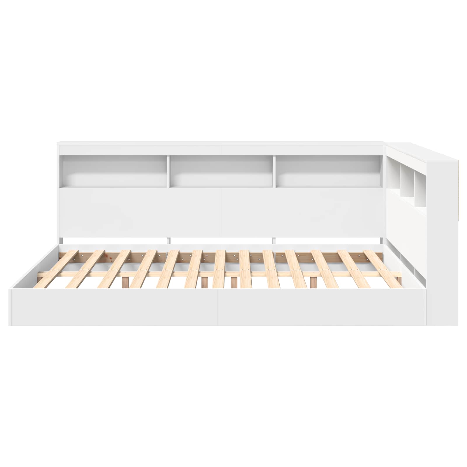 Lit Bibliothèque Blanc 140 x 200 cm Bois d'ingénierie
