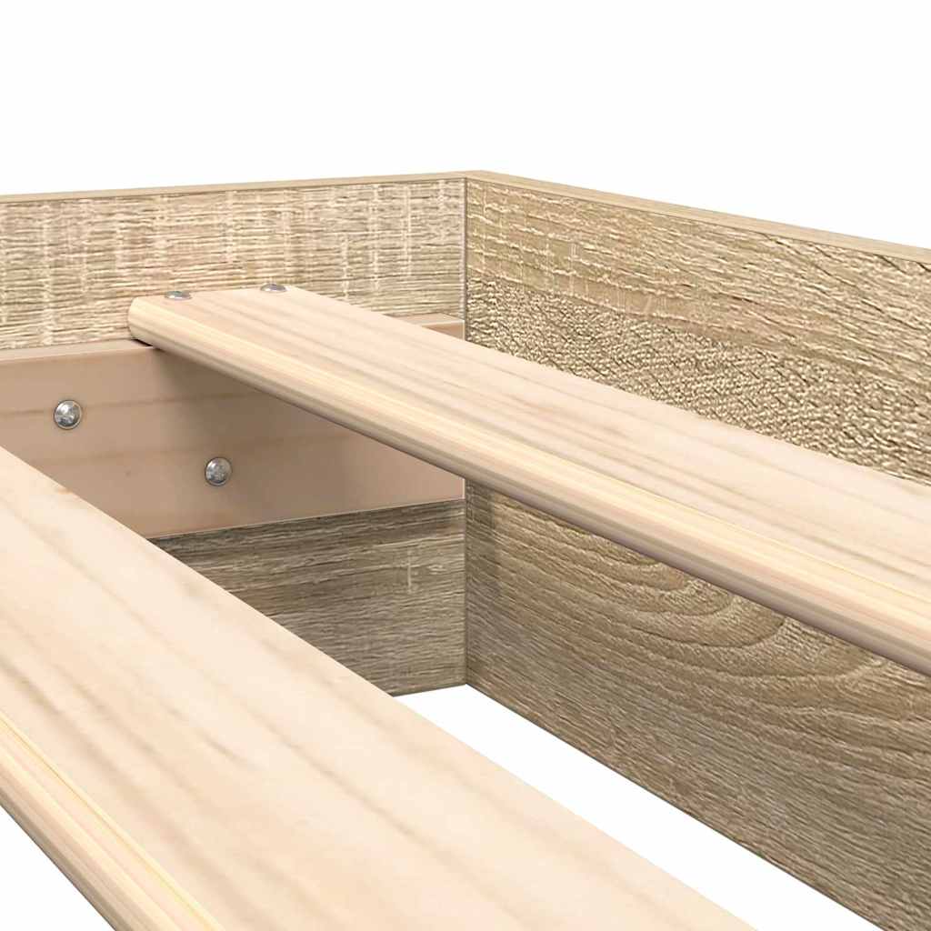 Lit Bibliothèque Chêne sonoma 140 x 200 cm Bois d'ingénierie - XIOS