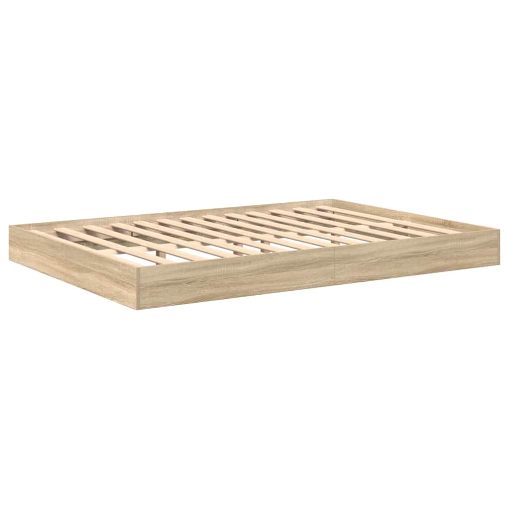 Lit Bibliothèque Chêne sonoma 160 x 200 cm Bois d'ingénierie