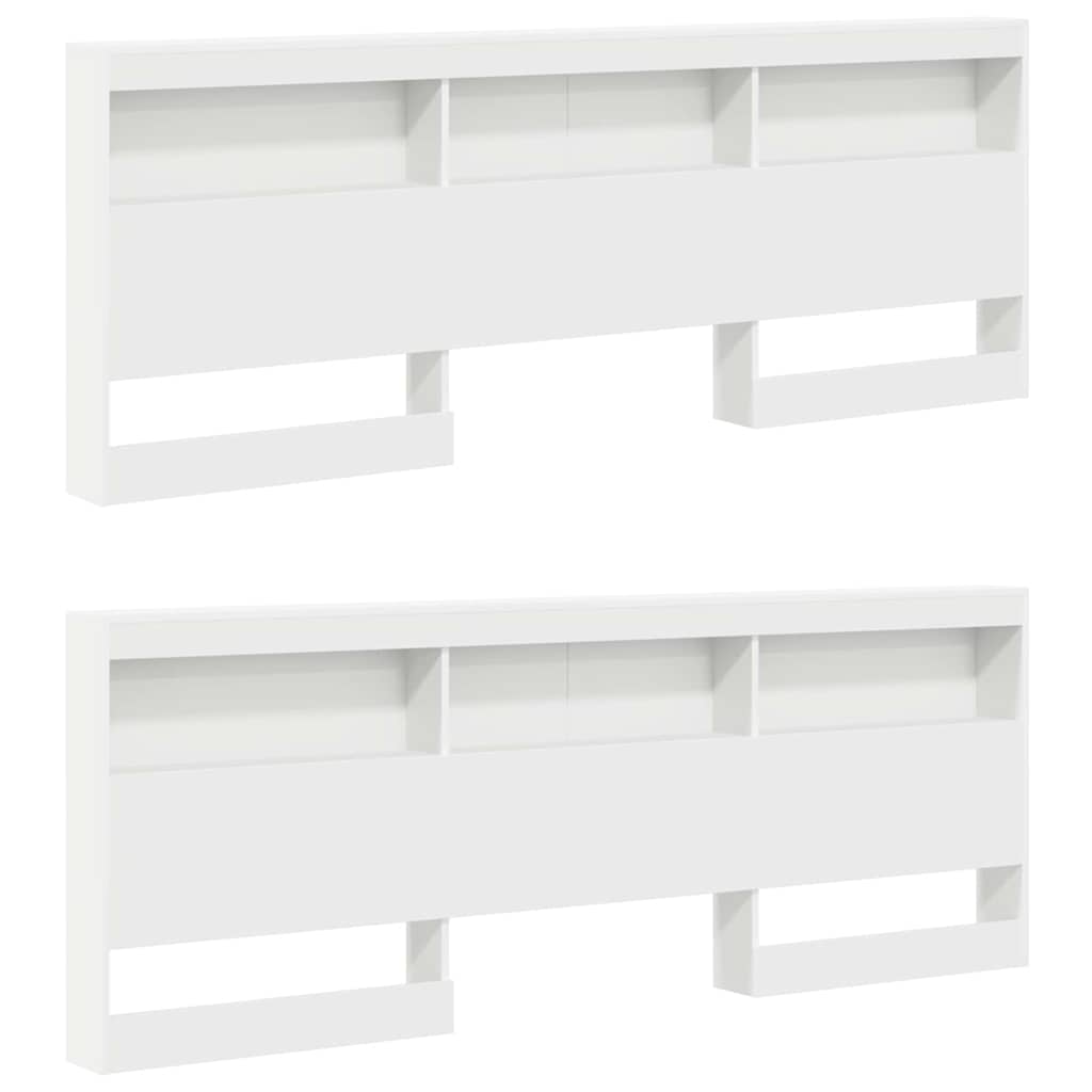 Lit Bibliothèque Blanc 180 x 200 cm Bois d'ingénierie - XIOS