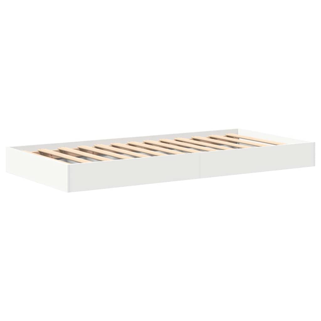 Lit Bibliothèque Blanc 90 x 190 cm Bois d'ingénierie - XIOS