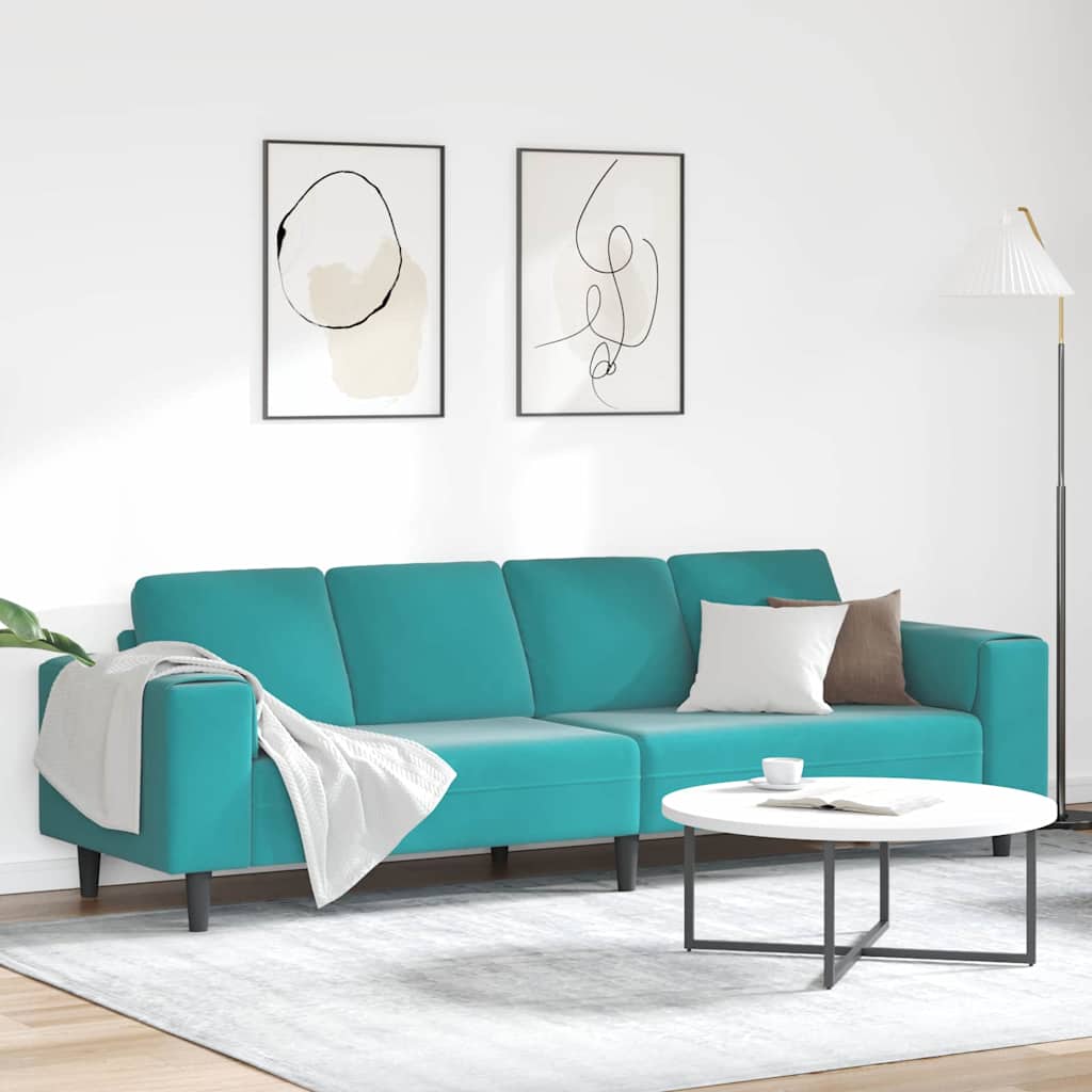 Ensemble de Canapés Turquoise Velours - XIOS
