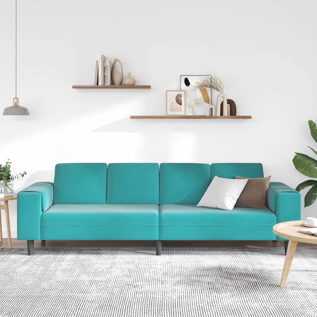 Ensemble de Canapés Turquoise Velours - XIOS