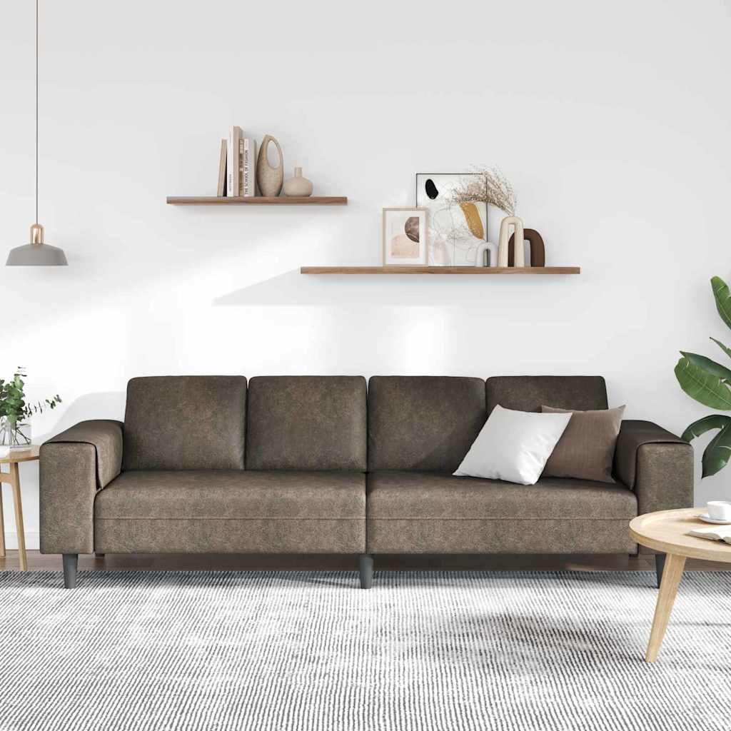 Ensemble de Canapés Gris foncé Cuir suédé faux - XIOS
