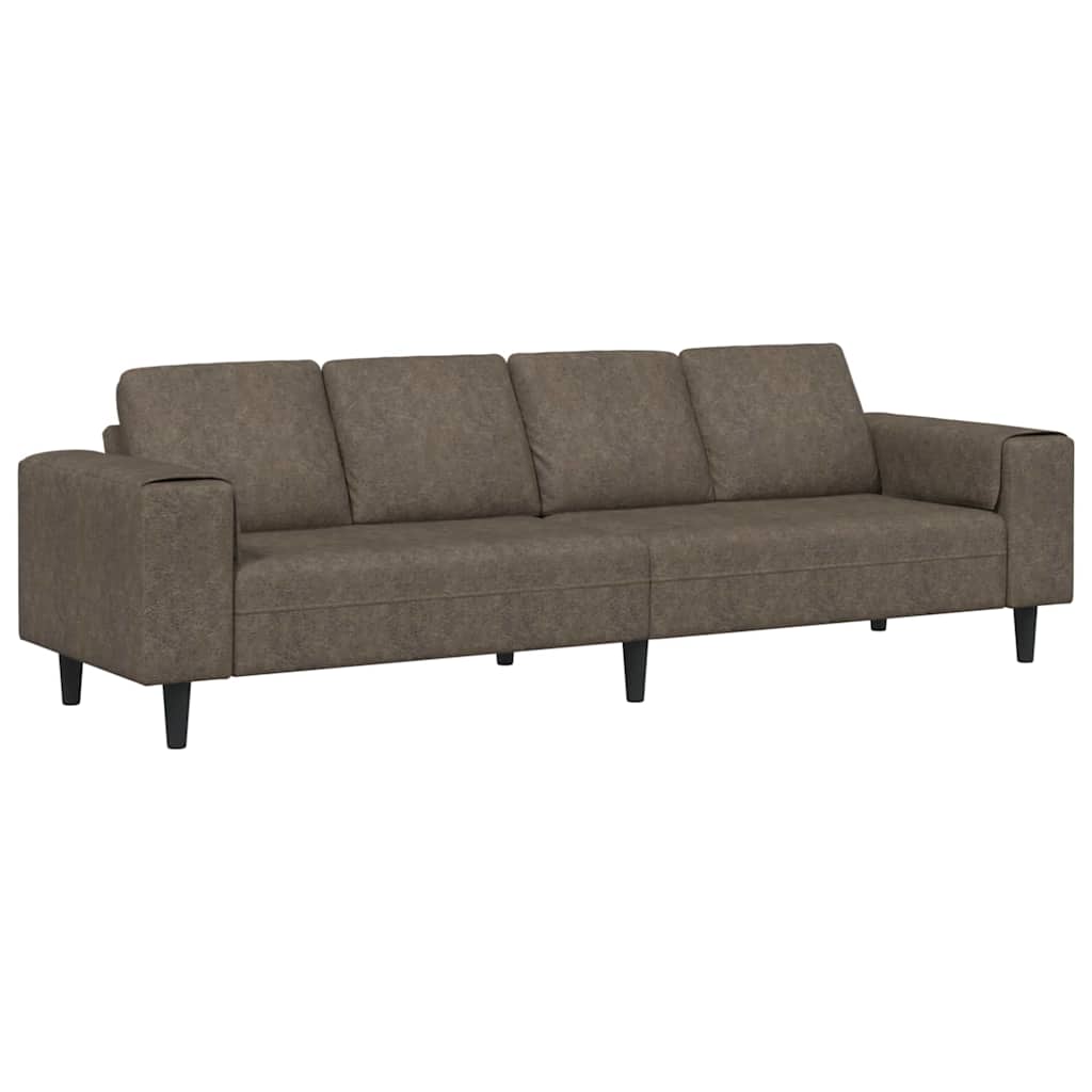 Ensemble de Canapés Gris foncé Cuir suédé faux