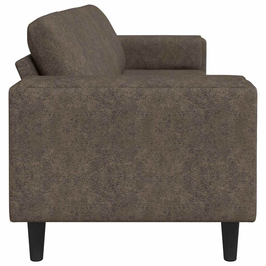 Ensemble de Canapés Gris foncé Cuir suédé faux - XIOS