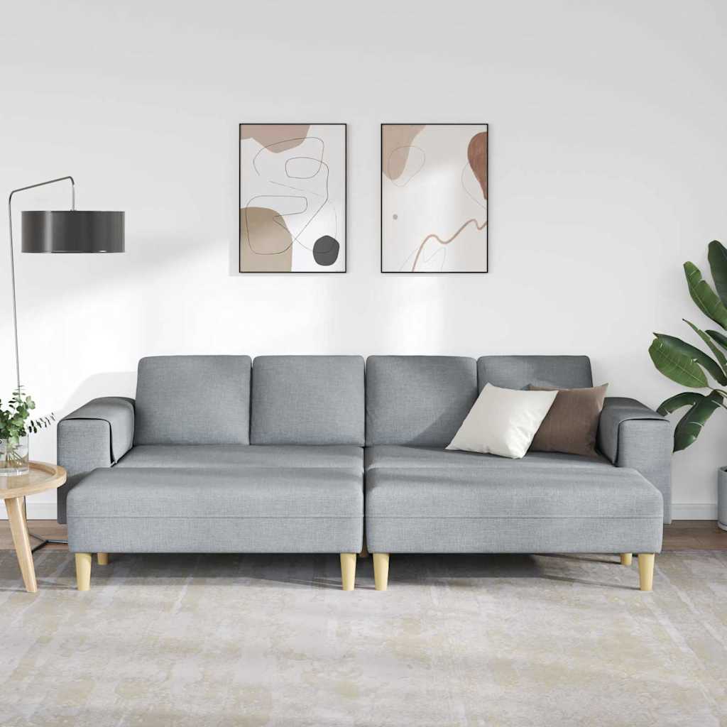 Ensemble de Canapés 3 pcs Gris clair tissu - XIOS