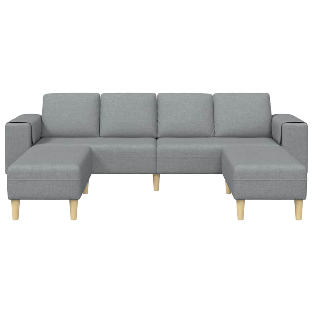 Ensemble de Canapés 3 pcs Gris clair tissu - XIOS