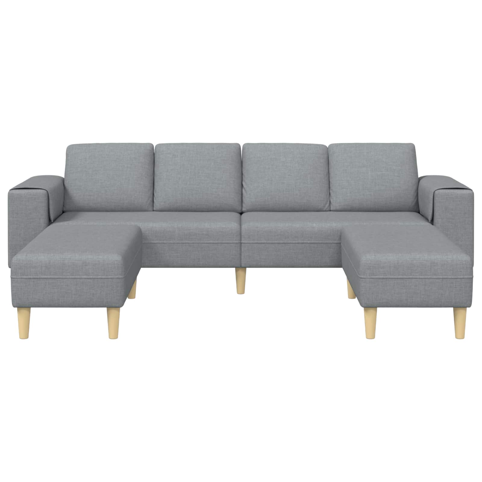 Canapé de salon 3 pcs Gris clair Polyester