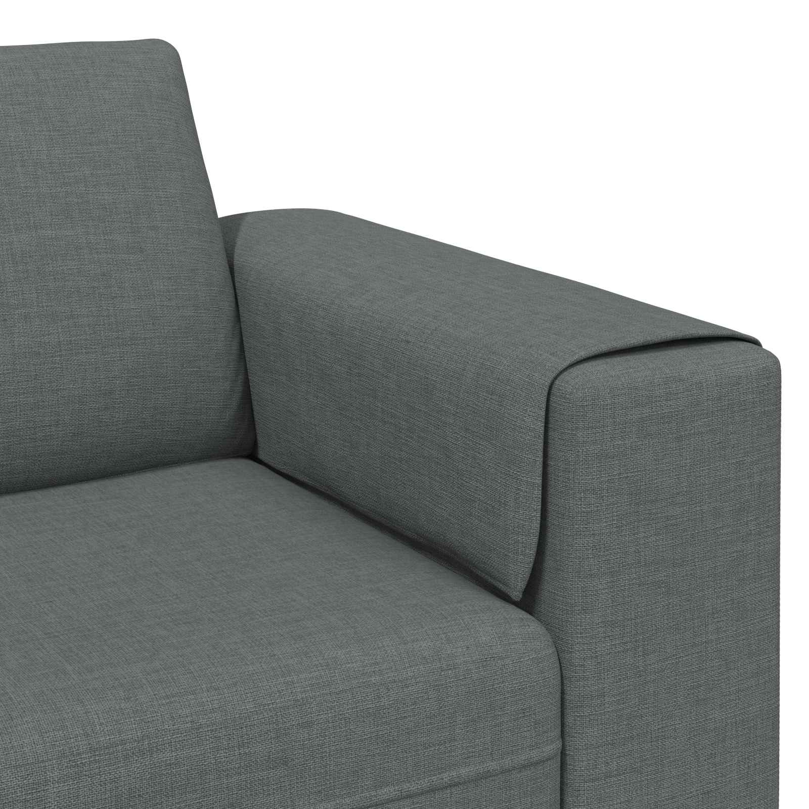 Canapé de salon 3 pcs Gris foncé Polyester - XIOS