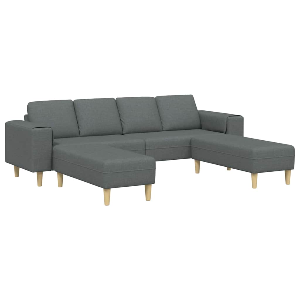 Ensemble de Canapés 3 pcs Gris foncé tissu - XIOS