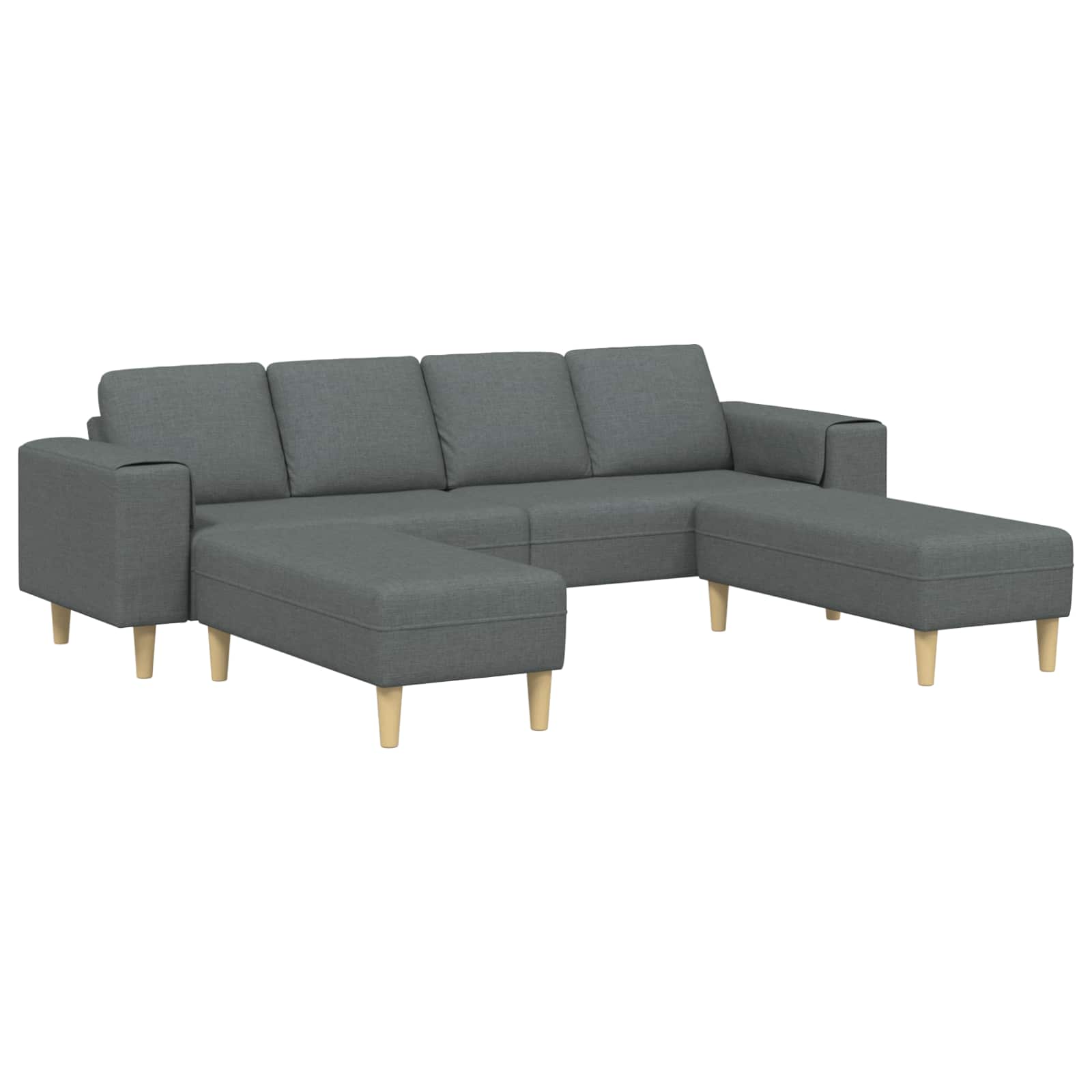 Canapé de salon 3 pcs Gris foncé Polyester - XIOS