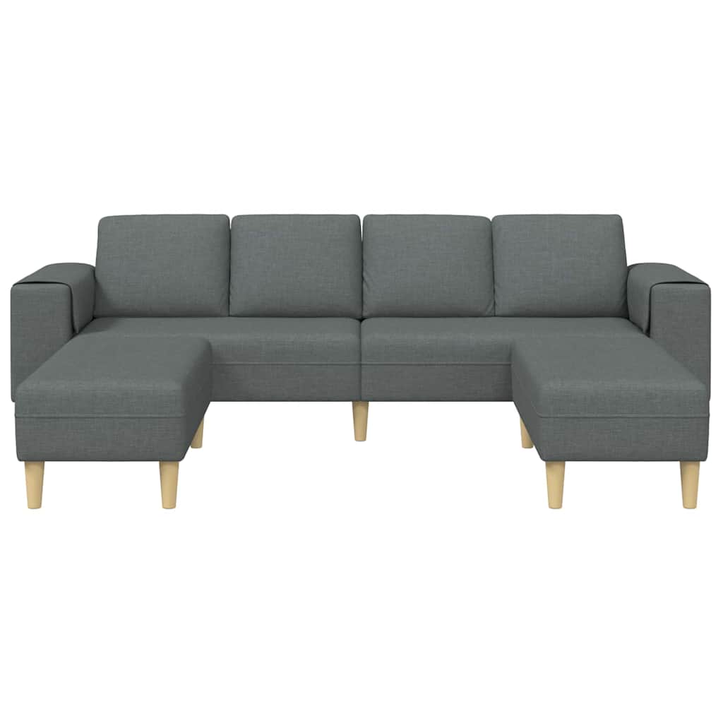 Ensemble de Canapés 3 pcs Gris foncé tissu - XIOS