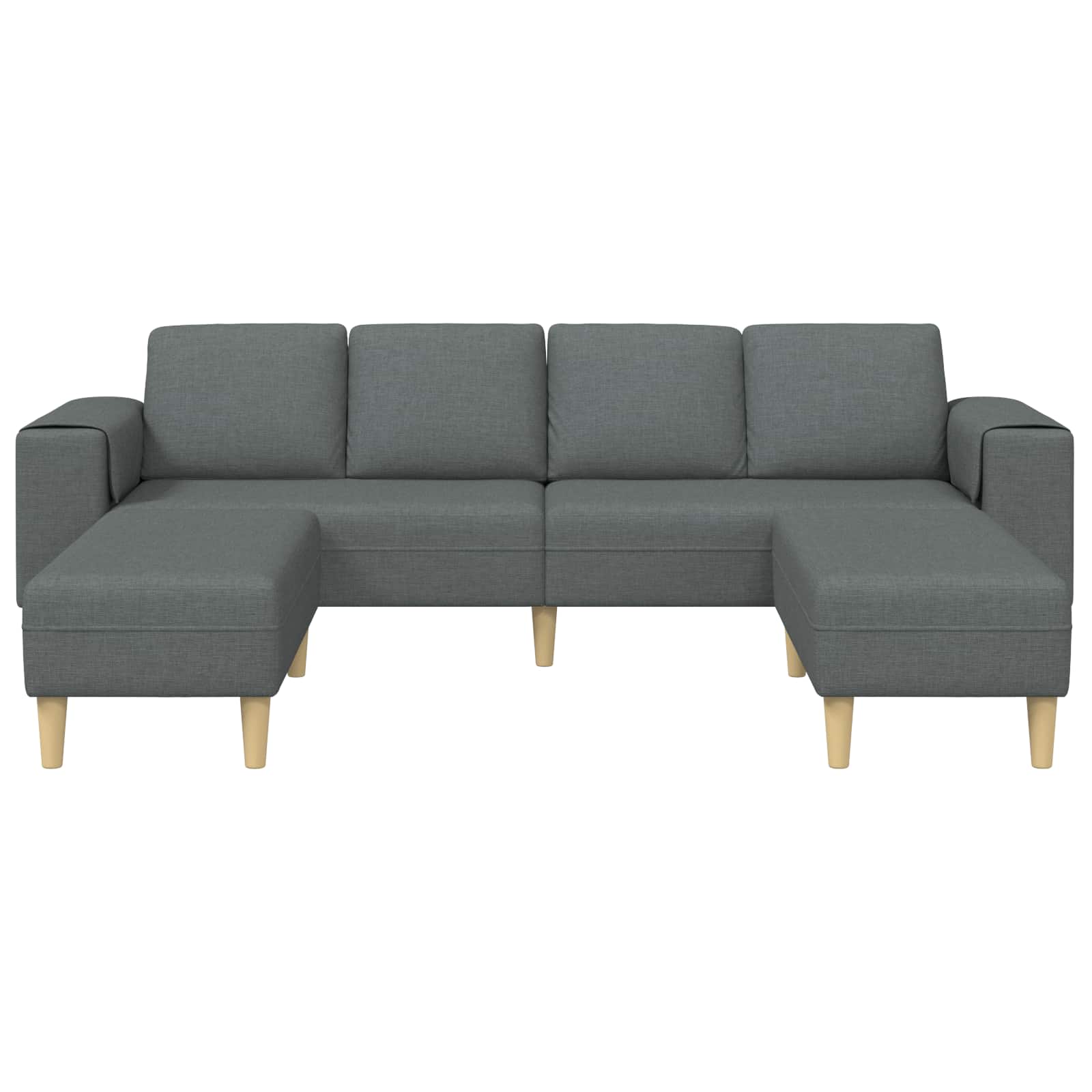 Canapé de salon 3 pcs Gris foncé Polyester - XIOS